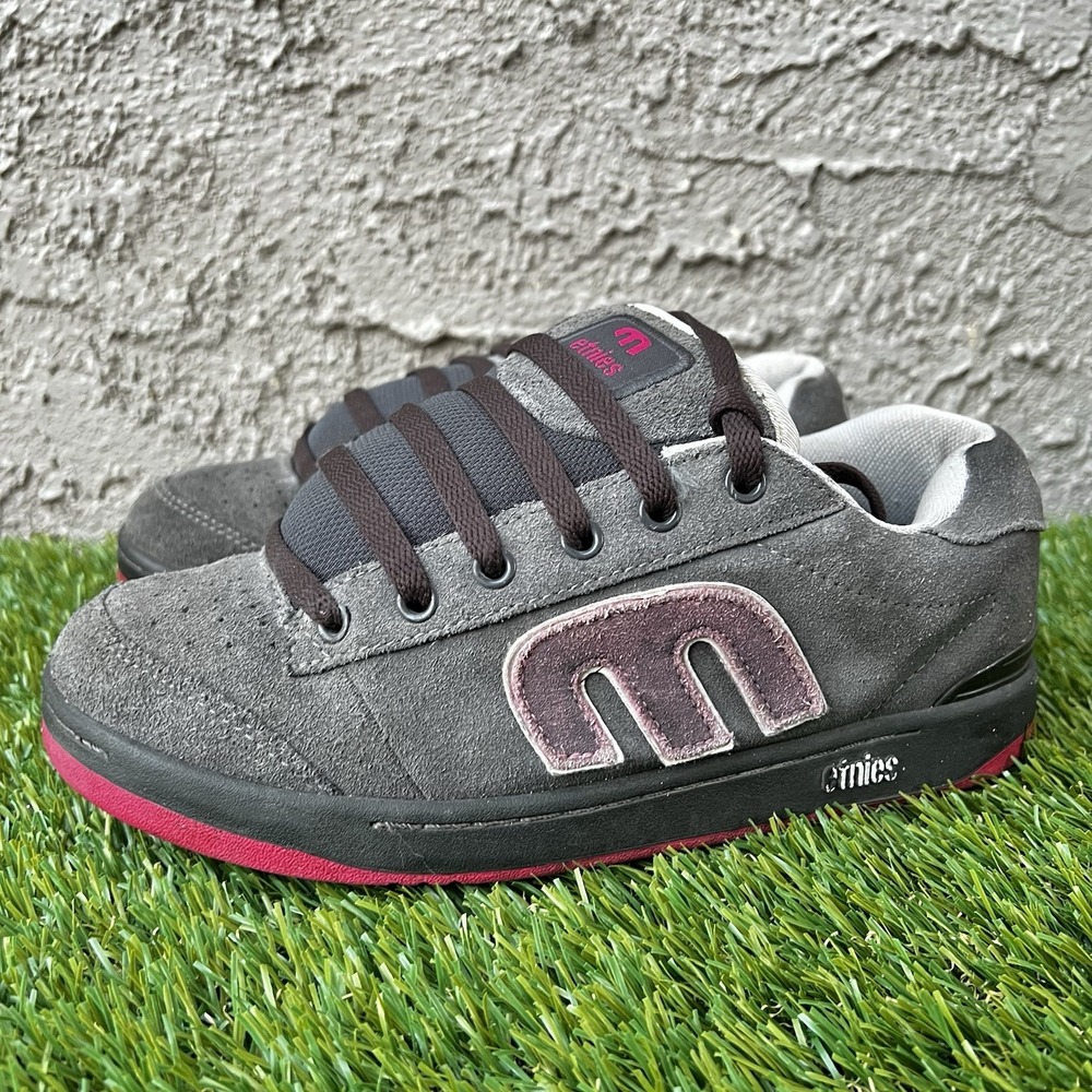Etnies Shoes Women Size 9 Fat Tongue Calli-Vulcan Brown pink Suede Skate 00s Y2K
